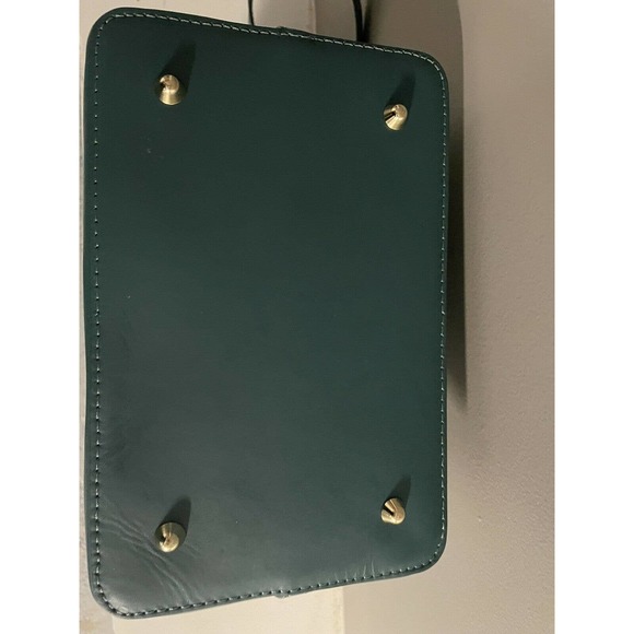 NWT Valentina Fiore Italian Handmade green leather tote bag stl 3159 - Picture 6 of 11